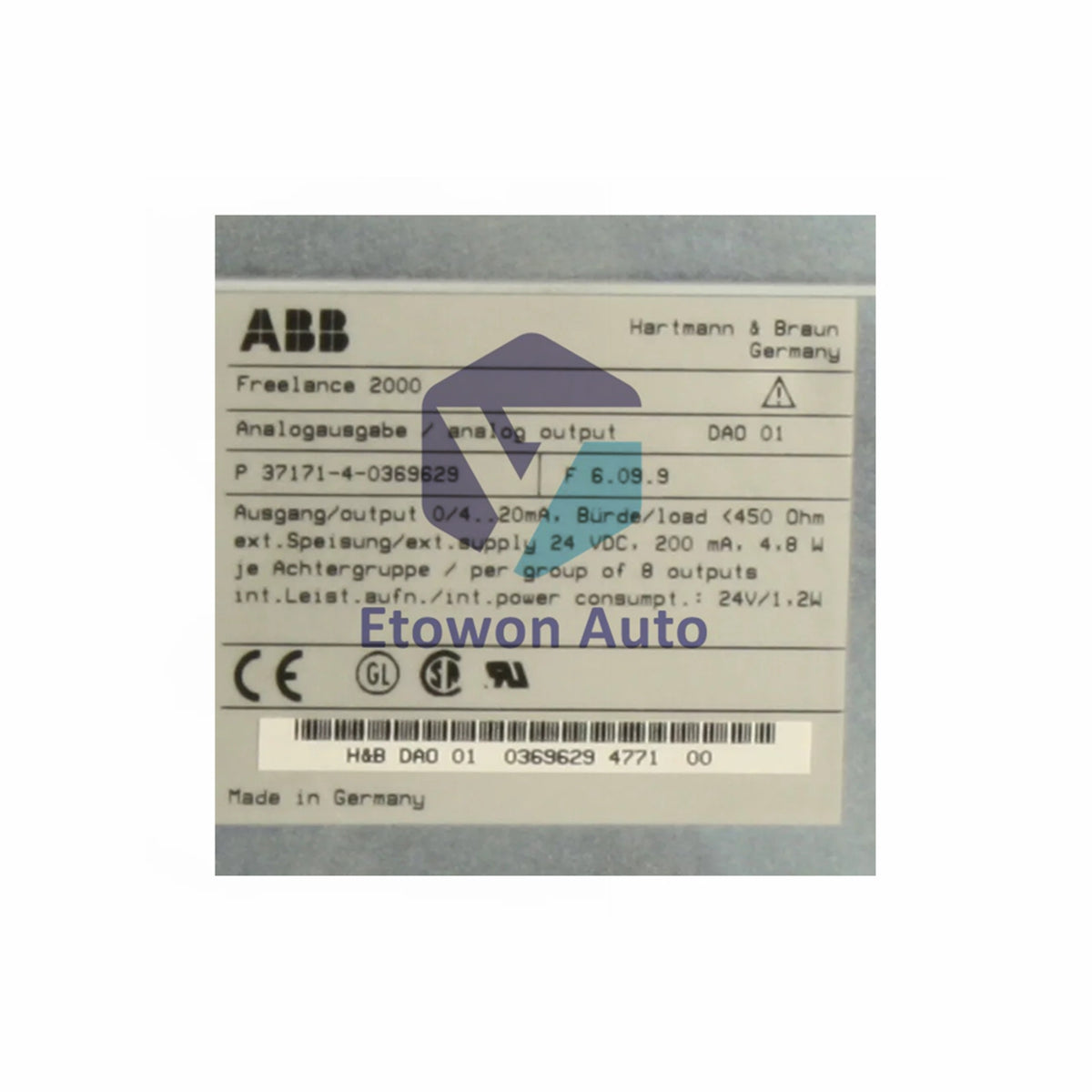 ABB DAO 01 0369629 24V DC 16-Channel Process Control Module
