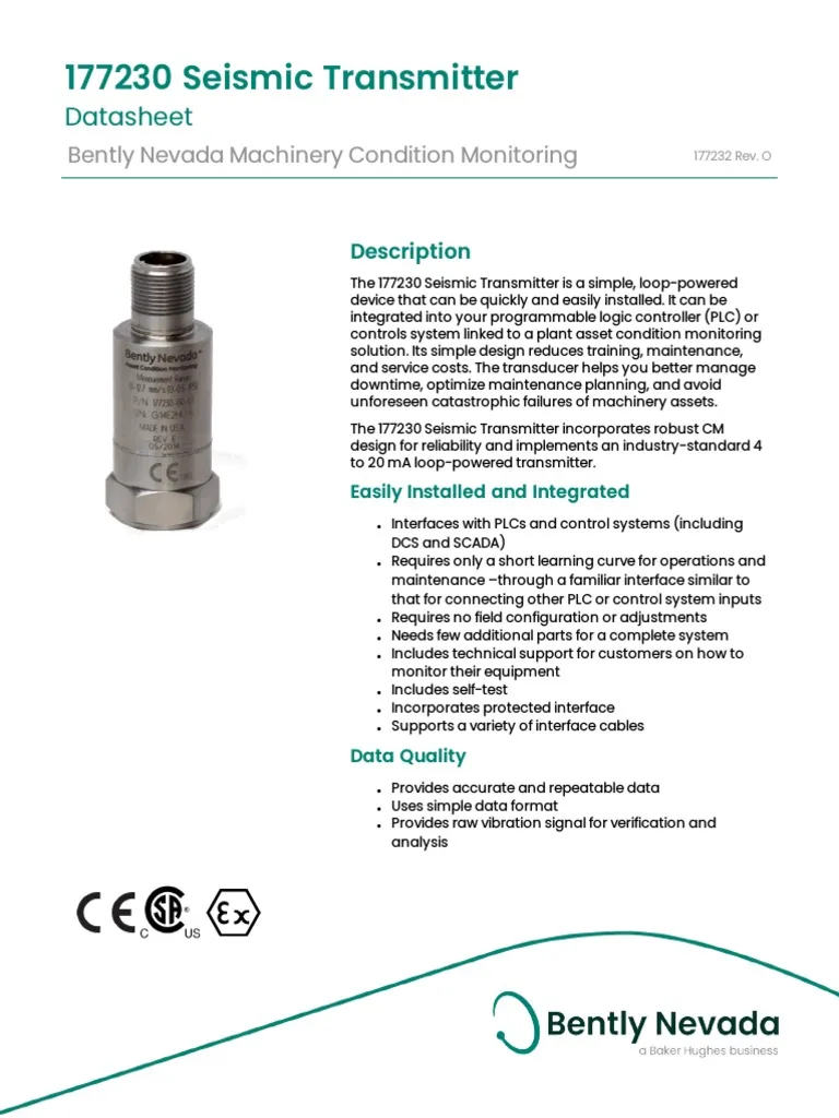 Bently Nevada PLC-177230 Series Sensors