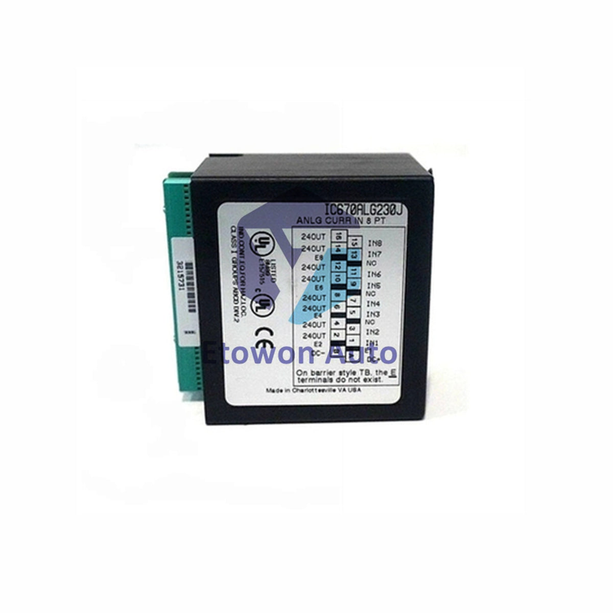 Tarjeta de entrada GE Fanuc IC670ALG230 de 8 canales 0-25mA